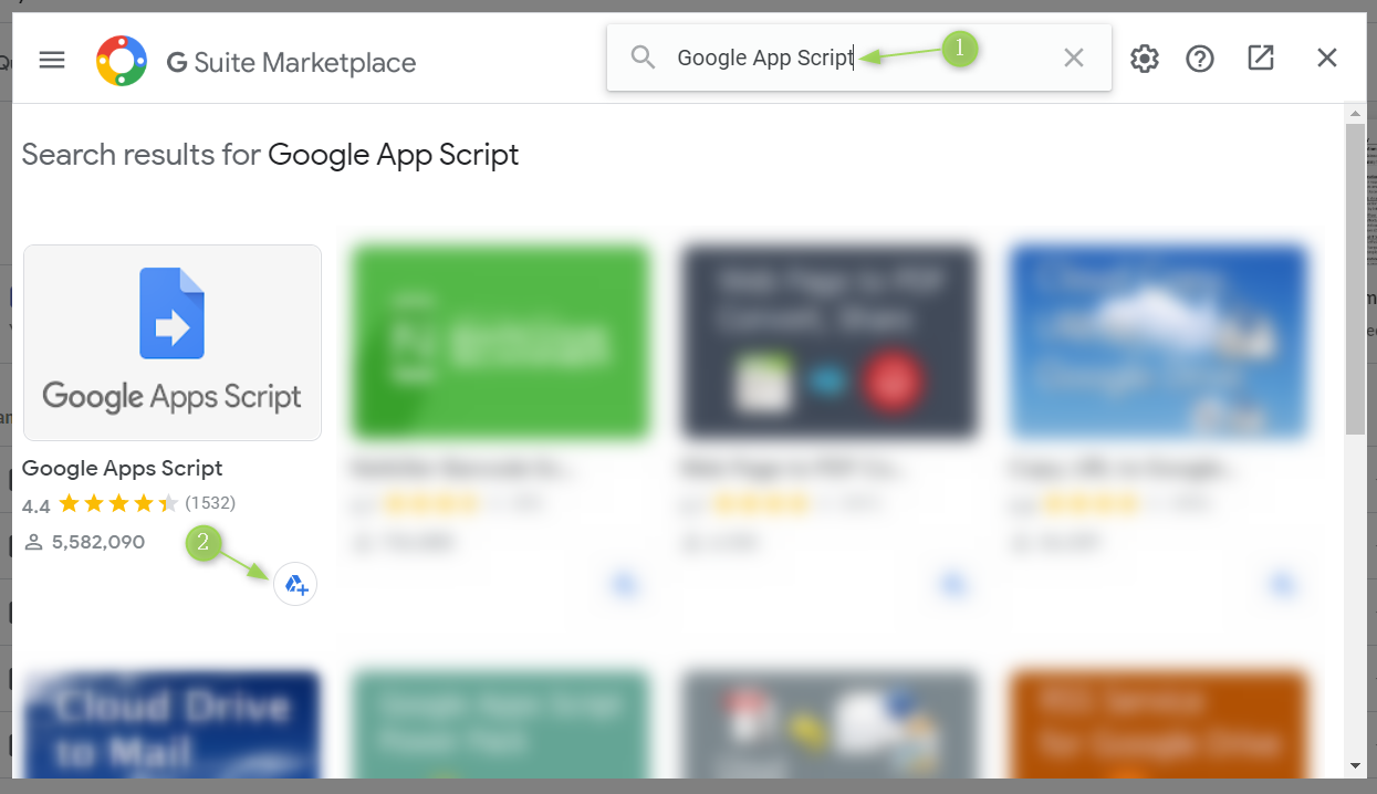 Search and add Google App Script