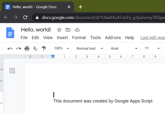 Generated Google Doc
